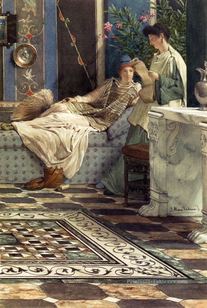 Sir Lawrence D’Un Absent Un Romantique Sir Lawrence Alma Tadema Peintures à l'huile